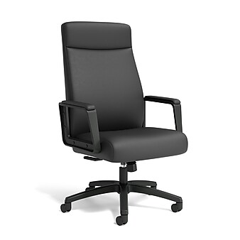 Union & Scale™ Prestige™ Bonded Leather Manager Chair, Black (UN59408)