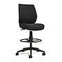 Staples Essentials Fabric Drafting Stool with Backrest and Footrest, Black (UN59388)~#|#~s1194444_sc7
