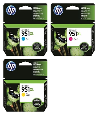 HP 951XL Cyan/Magenta/Yellow High Yield Ink Cartridge, 3/Pack (CR314FNXL-VB) Sansujyuku sansujyuku.com