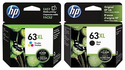 HP 63XL Black/Tri-Color High Yield Ink Cartridge, 2/Pack (LOR46ANXL-VB) Sansujyuku sansujyuku.com