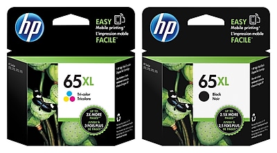 HP 65XL Black/Tri-Color High Yield Ink Cartridge, 2/Pack (T0A36ANXL-VB) Sansujyuku sansujyuku.com