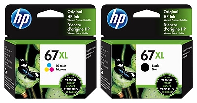 HP 67XL Black/Tri-Color High Yield Ink Cartridge, 2/Pack (3YP29ANXL-VB) Sansujyuku sansujyuku.com