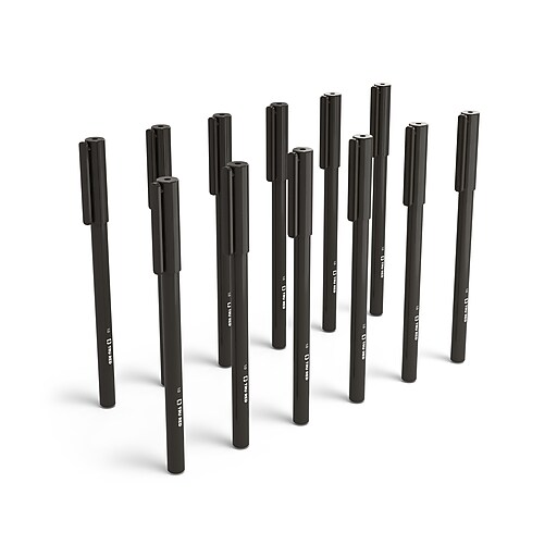 TRU RED™ Ballpoint Pen, Medium Point, 1.0mm, Black, Dozen (52861) Staples