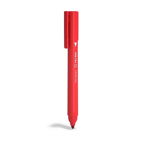 TRU RED™ Pen Permanent Markers, Fine Tip at Staples