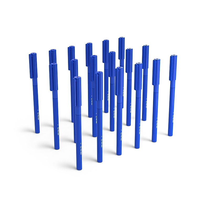 TRU RED™ Ballpoint Gripped Pen, Medium Point, 1.0mm, Blue, 60/Pack (52868) image 1