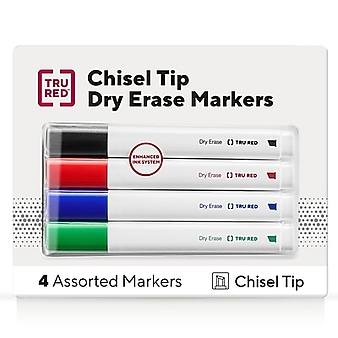 Lelix 42 Pack Dry Erase Markers - 14 Black, 14 Blue, 14 Red, Chisel Tip