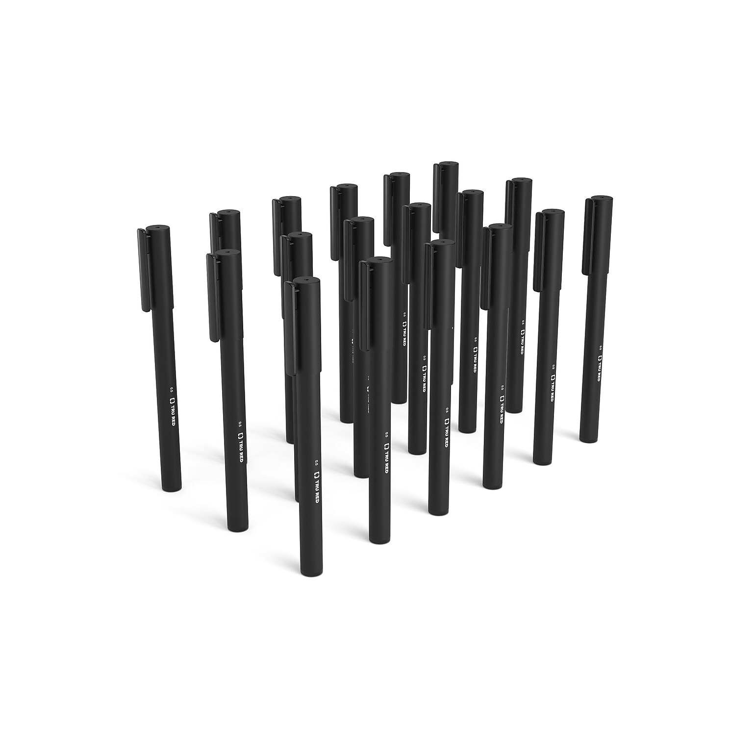 24-Pack Tru Red Quick Dry Fine Point 0.5mm Gel Pens (Black)