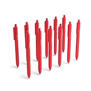 TRU RED™ Retractable Quick Dry Gel Pens, Medium Point, 0.7mm, Red, Dozen (TR54500)