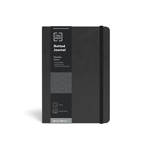 TRU RED™ Medium Flexible Cover Dotted Journal, 5 1/2