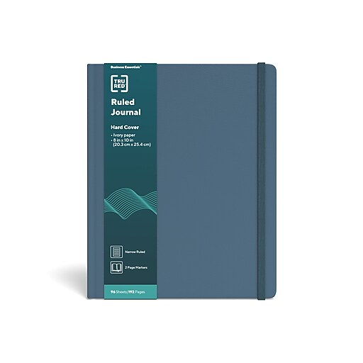TRU RED™ Large Hard Cover Ruled Journal, Teal (TR55582) | Staples