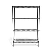 Coastwide Professional™ 4-Shelf Wire Unit, 48"W, Black (CW25476)
