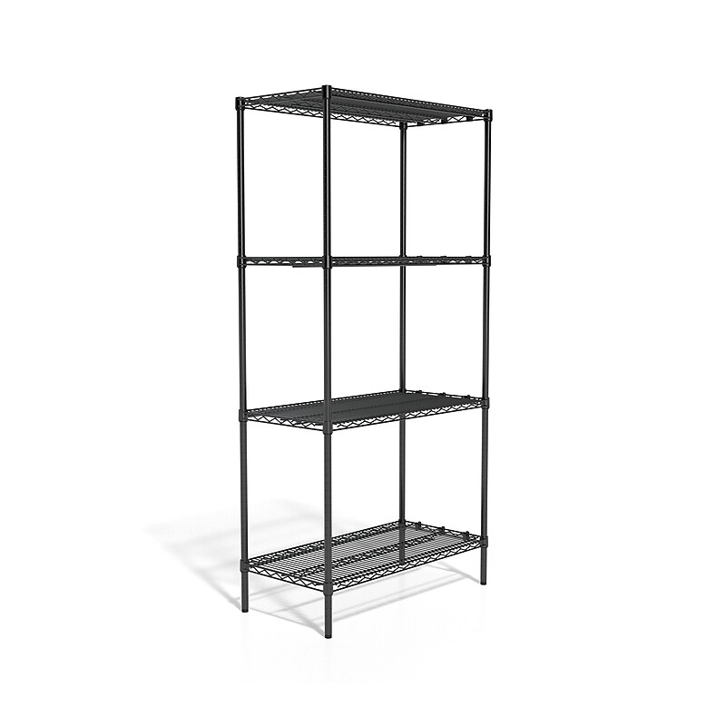 Coastwide Professional™ 4-Shelf Wire Unit, 36"W, Black (CW25470) image 1