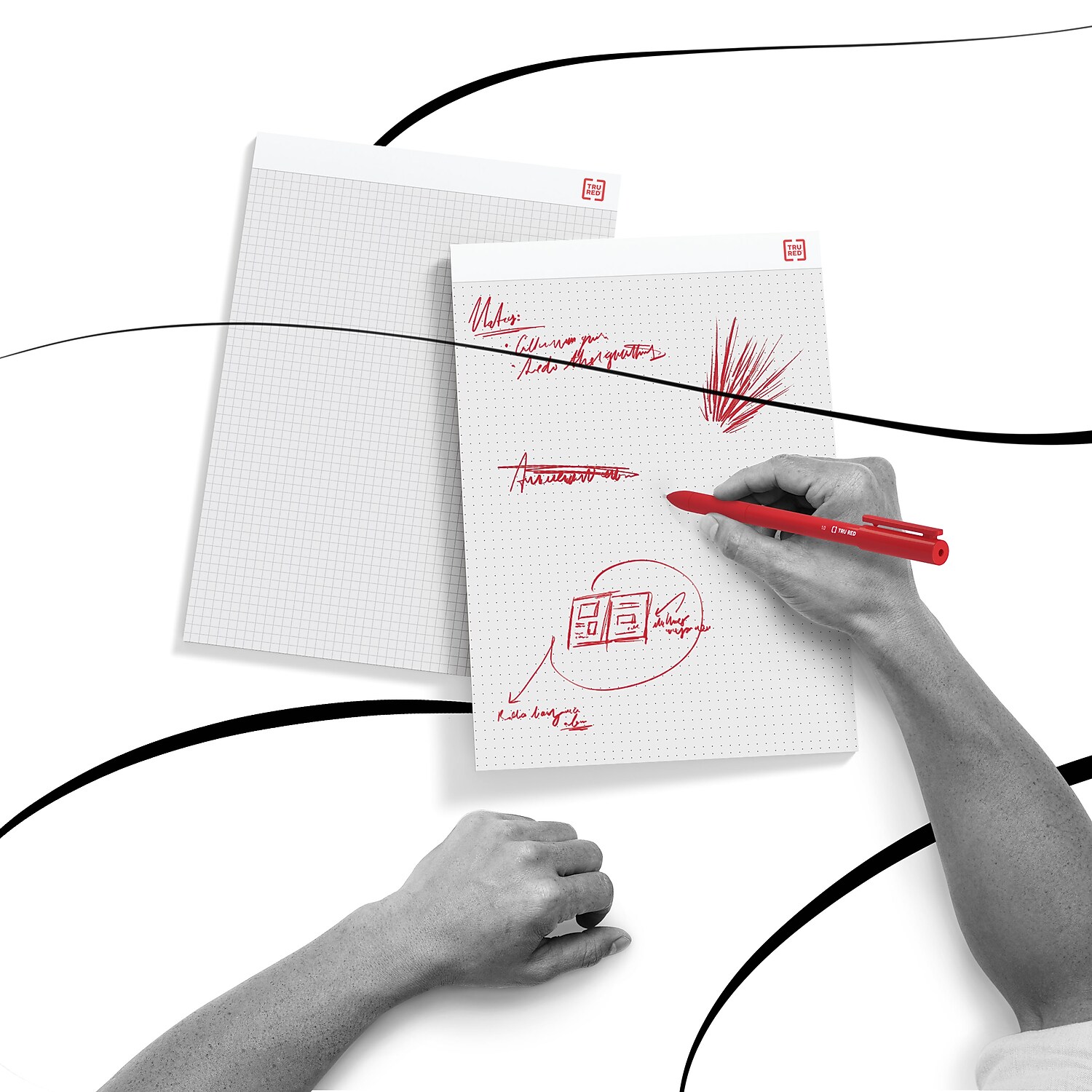 Staples Recycled Steno Pads 6" x 9" Gregg Ruled White 80 Sh./Pad 12 Pds