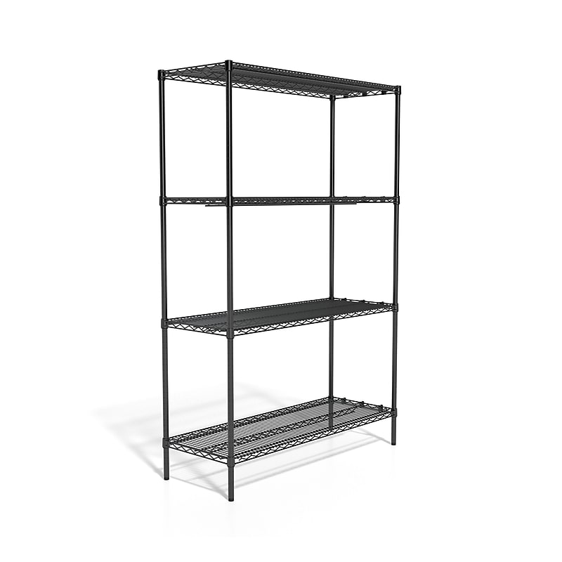 Coastwide Professional™ 4-Shelf Wire Unit, 48"W, Black (CW25471) image 1