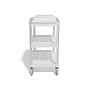 Staples 3-Shelf Plastic/Poly Mobile Utility Cart with Swivel Wheels, Gray (61257)~#|#~s1196021_sc7