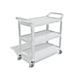 Staples 3-Shelf Plastic/Poly Mobile Utility Cart with Swivel Wheels, Gray (61257)~#|#~s1196022_sc7