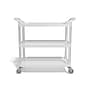 Staples 3-Shelf Plastic/Poly Mobile Utility Cart with Swivel Wheels, Gray (61257)~#|#~s1196023_sc7