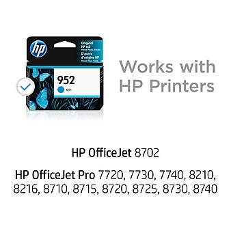 HP 952 Cyan Standard Yield Ink Cartridge (L0S49AN#140)