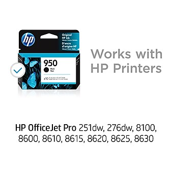 HP 950 Black Standard Yield Ink Cartridge (CN049AN#140)