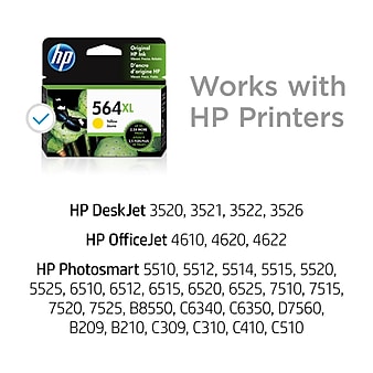 HP 564XL Yellow High Yield Ink Cartridge (CB325WN#140)