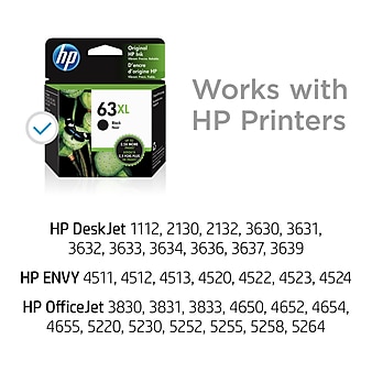 HP 63XL Black High Yield Ink Cartridge (F6U64AN#140)
