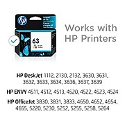 HP 63 Tri-Color Standard Yield Ink Cartridge (F6U61AN#140)