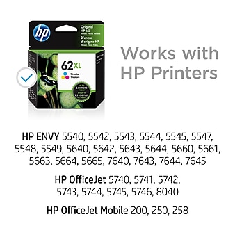 HP 62XL Tri-Color High Yield Ink Cartridge (C2P07AN#140)
