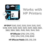 HP 62 Black Standard Yield Ink Cartridge (C2P04AN#140)
