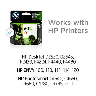HP 60XL Tri-Color High Yield Ink Cartridge (CC644WN#140)