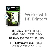 HP 60 Black/Tri-Color Standard Yield Ink Cartridge, 2/Pack (N9H63FN#140)