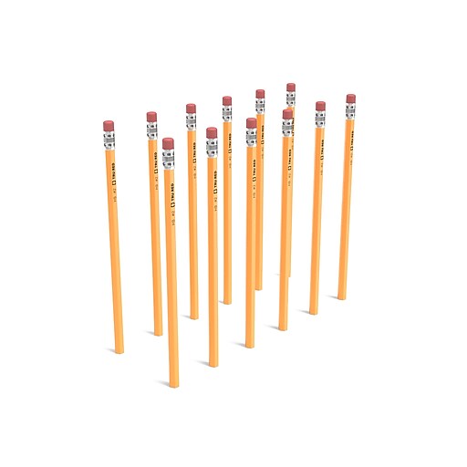 TRU RED™ Wooden Pencil, 2.2mm, 2 Medium Lead, 72/Pack (TR58565) Staples