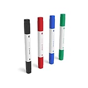 TRU RED™ Tank Dry Erase Markers, Twin Tip, Assorted, 4/Pack (TR57838)