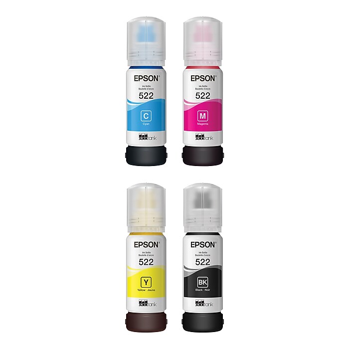 Epson T522 Black Ultra High Yield and Standard Yield Cyan/Magena