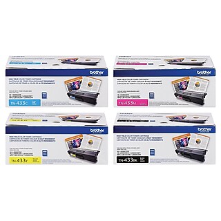 Brother TN436 Black/Cyan/Magenta/Yellow/Extra High Yield Toner, 4