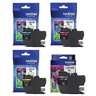 Brother LC3013 Black, Cyan, Magenta, Yellow, High Yield Ink, 4/Pack