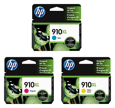 HP 910XL Cyan/Magenta/Yellow High Yield Ink Cartridge, 3/Pack (3YN97ANXL3PK-VB) Sansujyuku sansujyuku.com