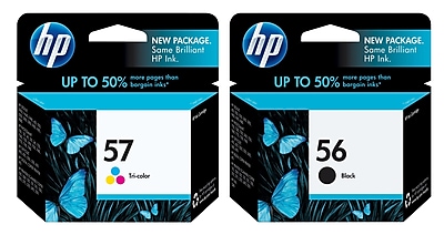 hemel knoflook stereo HP 56/57 Black/Tri-Color Standard Yield Ink Cartridge, 2/Pack  (C6658AN2PK-VB) | Staples