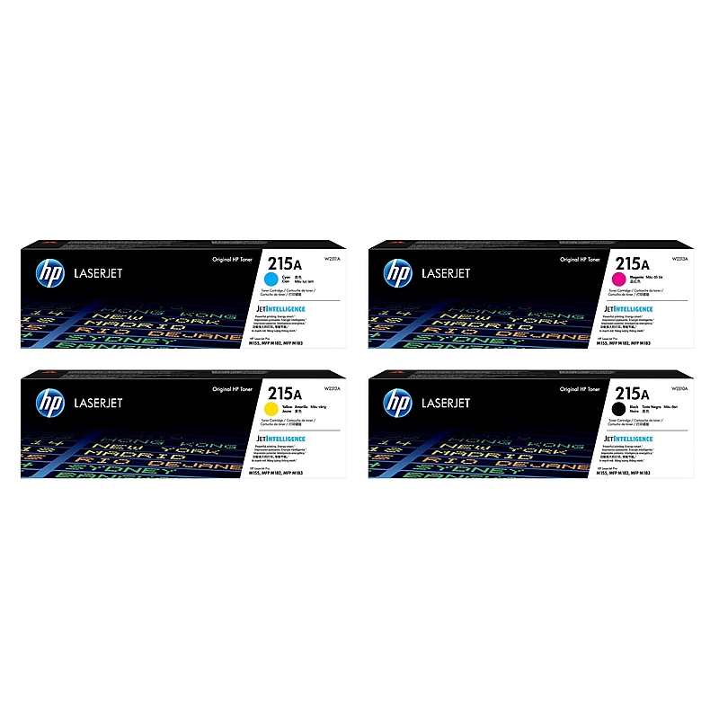 HP 215A Black/Cyan/Magenta/Yellow Standard Yield Toner Cartridge, 4/Pack (W2314A-VB) image 1