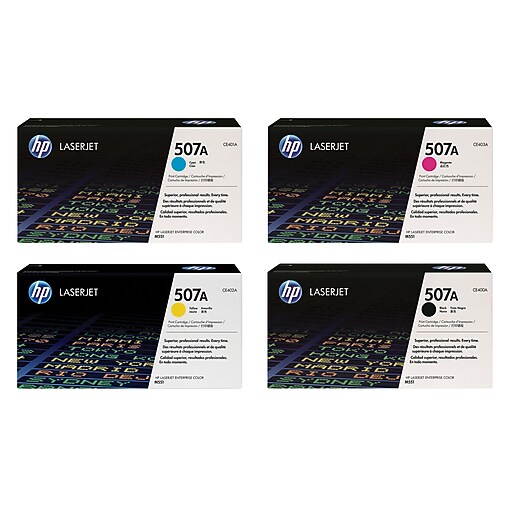 HP 507A Black/Cyan/Magenta/Yellow Standard Yield Toner Cartridge