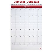 2021-2022 TRU RED™ Academic 15" x 22" Monthly Calendar, Black/Red (TR54275-21)