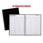 TRU RED™ 8.5" x 11" Weekly Planner, Black (TR59498-21)
