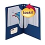 Smead Lockit 2-Pocket Presentation Folders, Dark Blue, 25/Box (87982)~#|#~s1198140_sc7