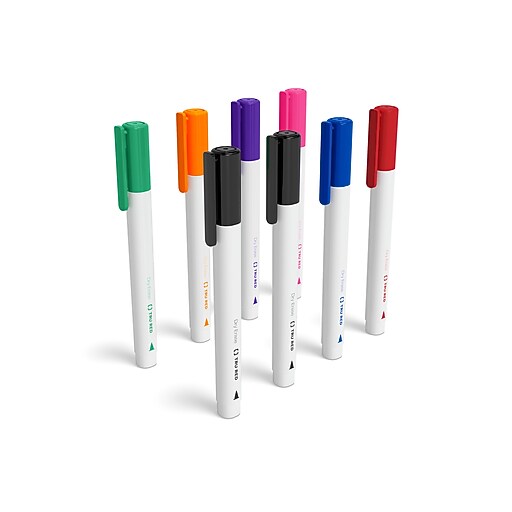 TRU RED™ Pen Dry Erase Markers, Fine Tip, Assorted, 8/Pack (TR61443