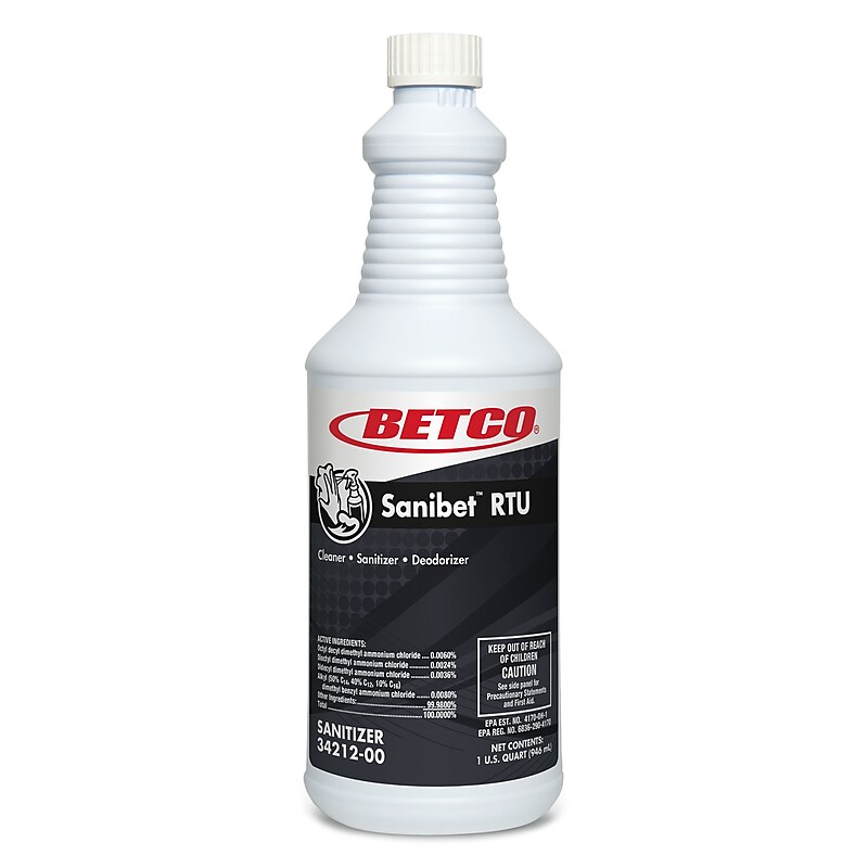 Betco Sanibet RTU Sanitizer and Surface Cleaner, 32 Oz. (3421200) image 1