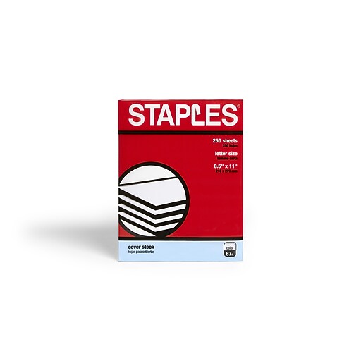 Staples Cover Paper, 67 lbs, 8.5" x 11", White, 250/Pack (82991) at Staples