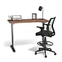 Staples Essentials Fabric Drafting Stool with Backrest and Footrest, Black (UN59384)~#|#~s1198884_sc7