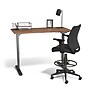 Staples Essentials Fabric Drafting Stool with Backrest and Footrest, Black (UN59388)~#|#~s1198892_sc7