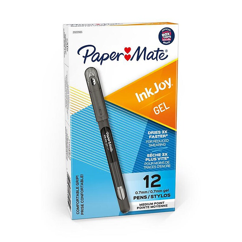 Paper Mate InkJoy Gel Pen, Medium Point, Black Ink, Dozen (SAN2022985) image 1