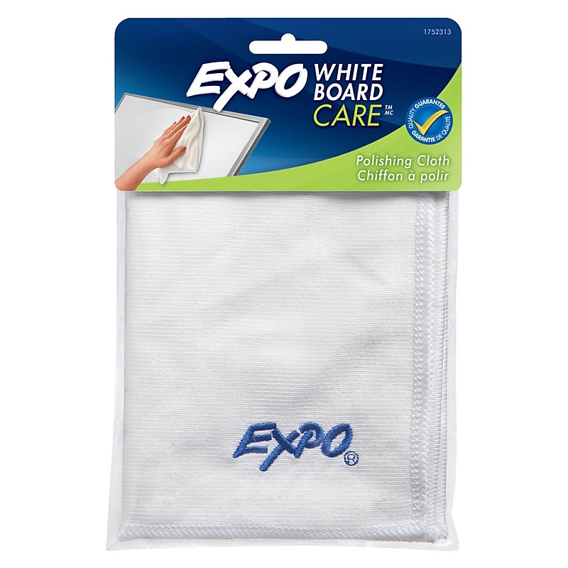 Expo Whiteboard Care Microfiber Cleaning Cloth, 12" x 12", White (1752313) image 1