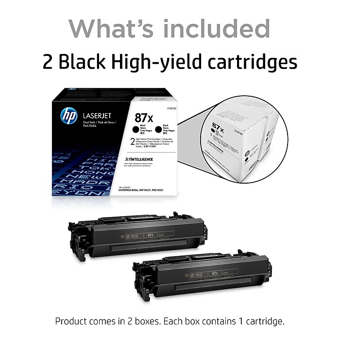 HP 87X Black High Yield Toner Cartridge, Prints Up to 18,000 Pages